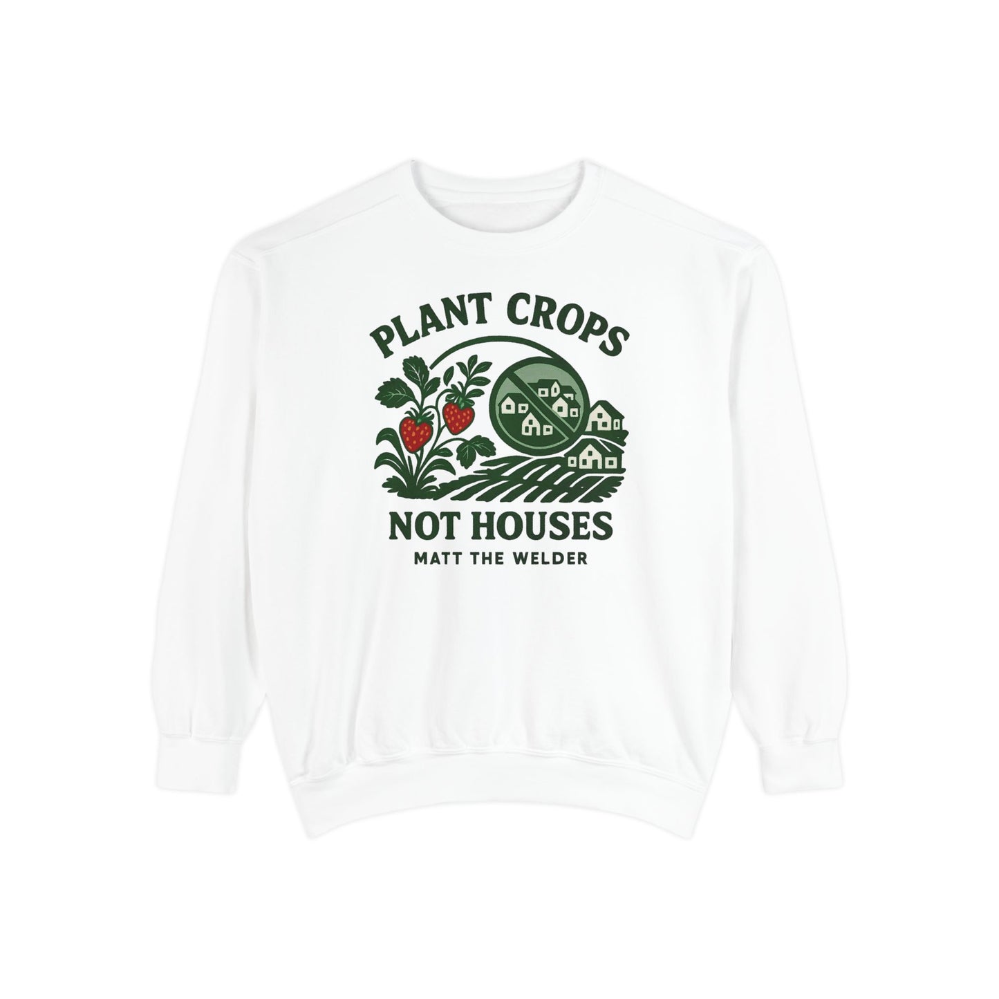 Plant Crops, Not Houses Sweatshirtš