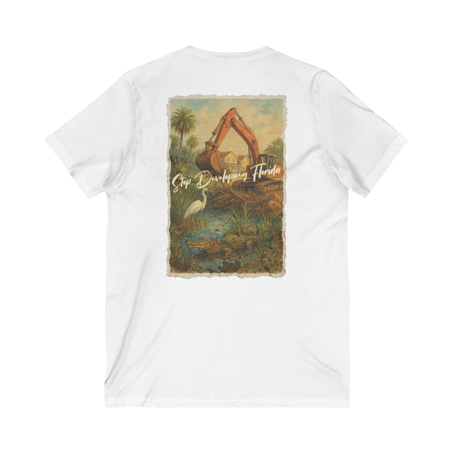 Stop Developing Florida V-Neck Tee