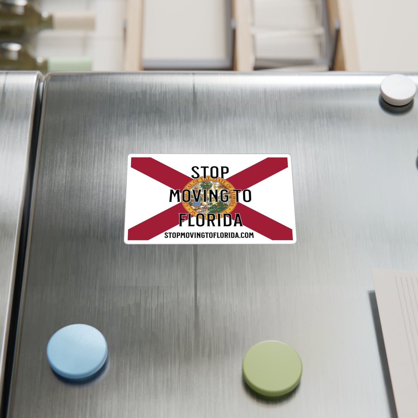 Stop Moving to Florida Vinyl Decals - UV/Weather Resistant