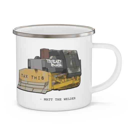 Tread Back Enamel Mug