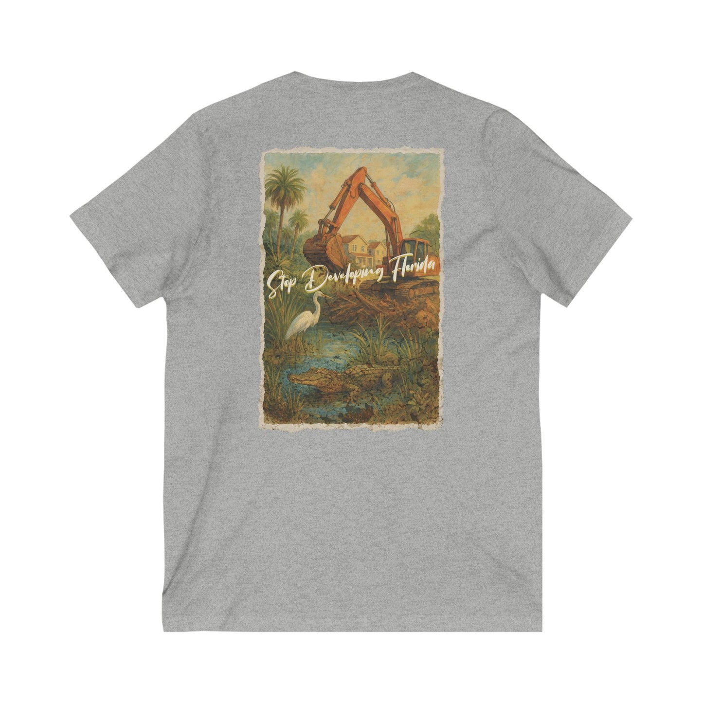 Stop Developing Florida V-Neck Tee
