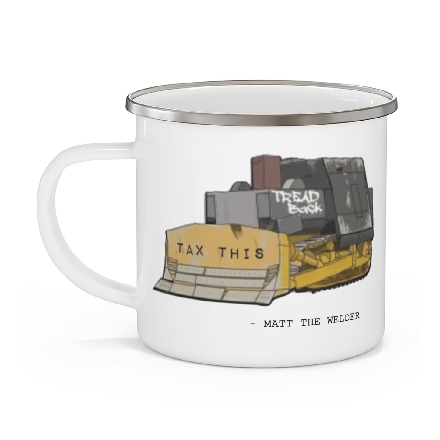 Tread Back Enamel Mug