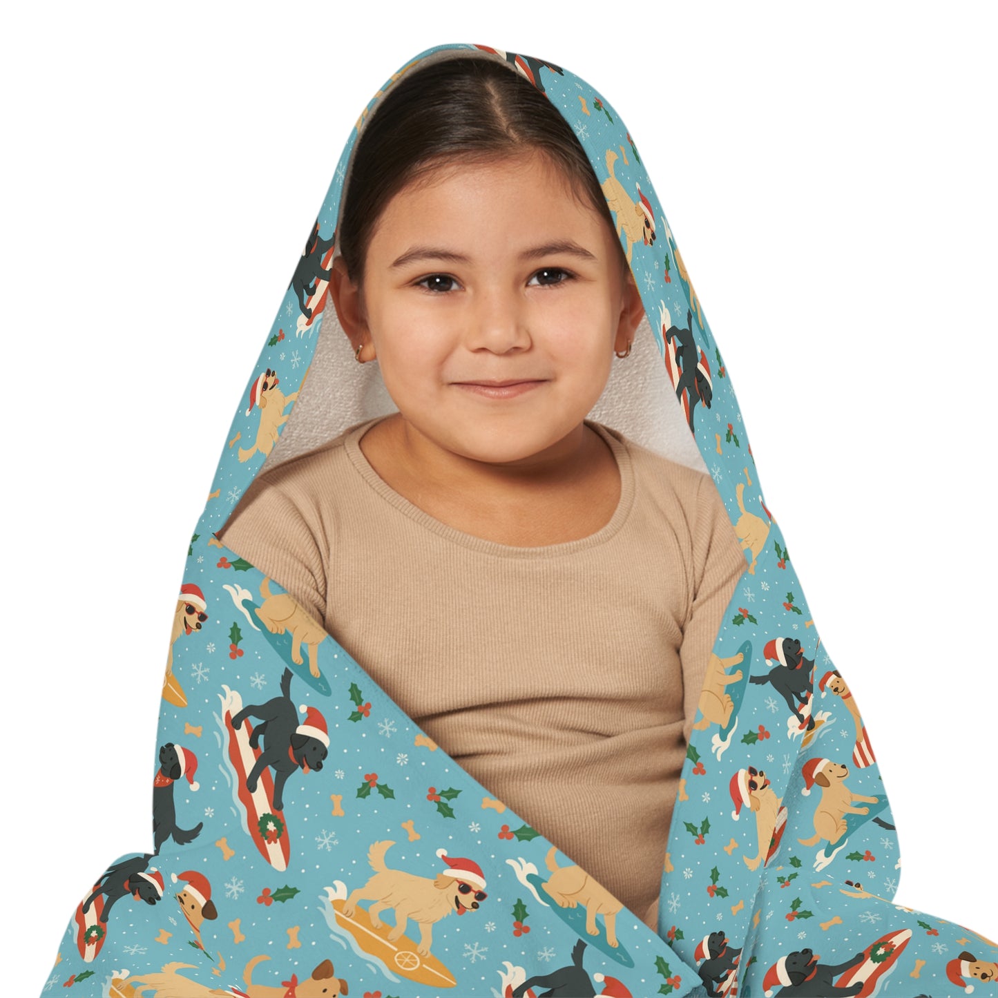 Surfin' Santa Paws Youth Hooded Towel