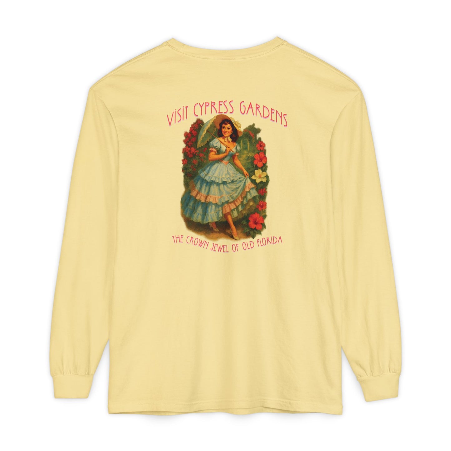 Vintage Cypress Gardens Long Sleeve Tee🌺🌿