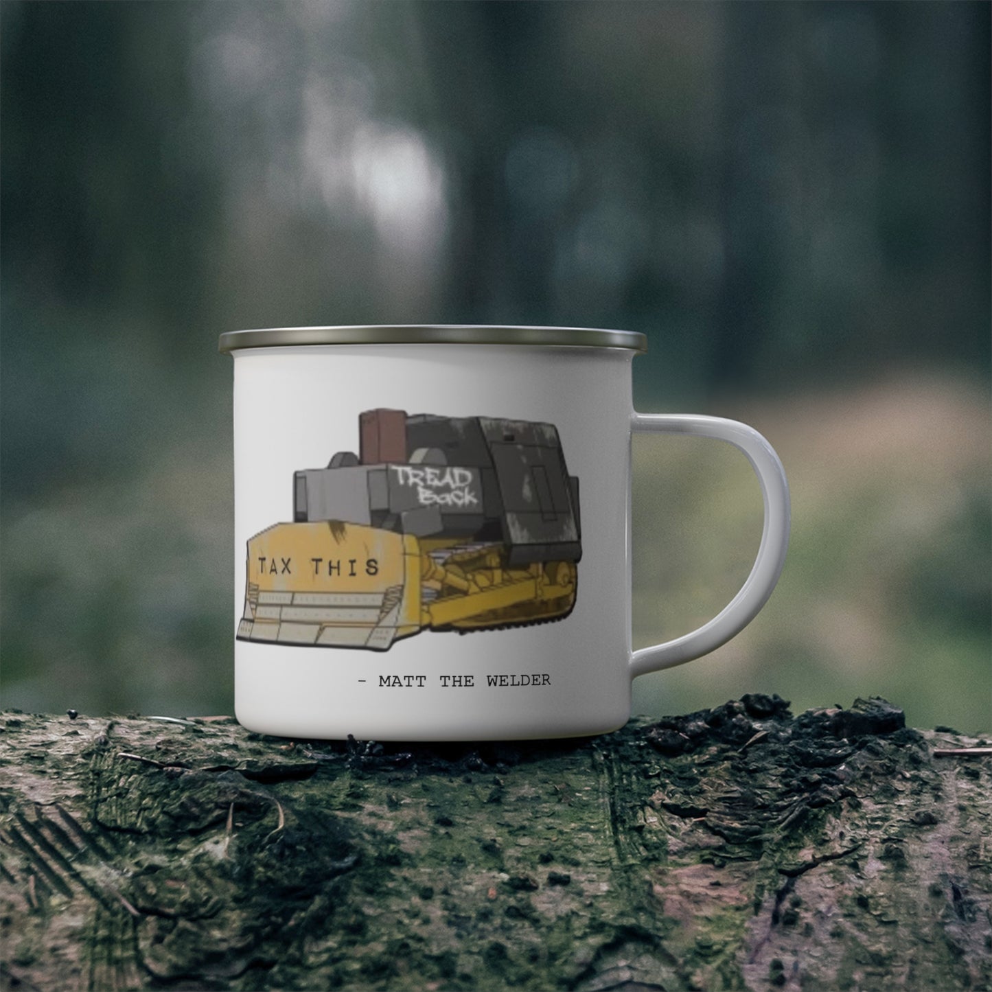 Tread Back Enamel Mug