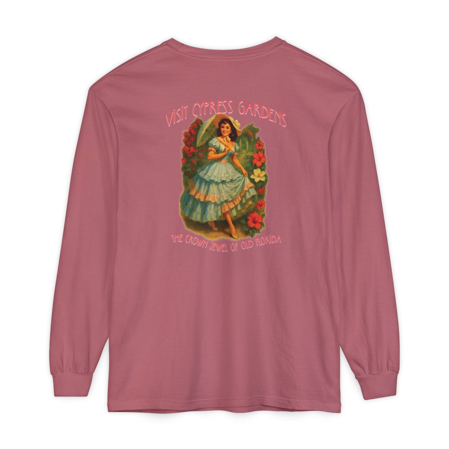Vintage Cypress Gardens Long Sleeve Tee🌺🌿