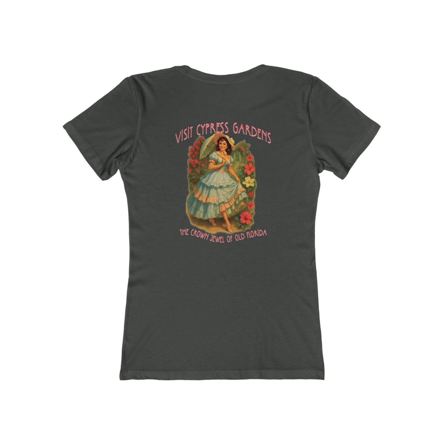 Vintage Cypress Gardens Feminine-Fit Tee🌺🌿