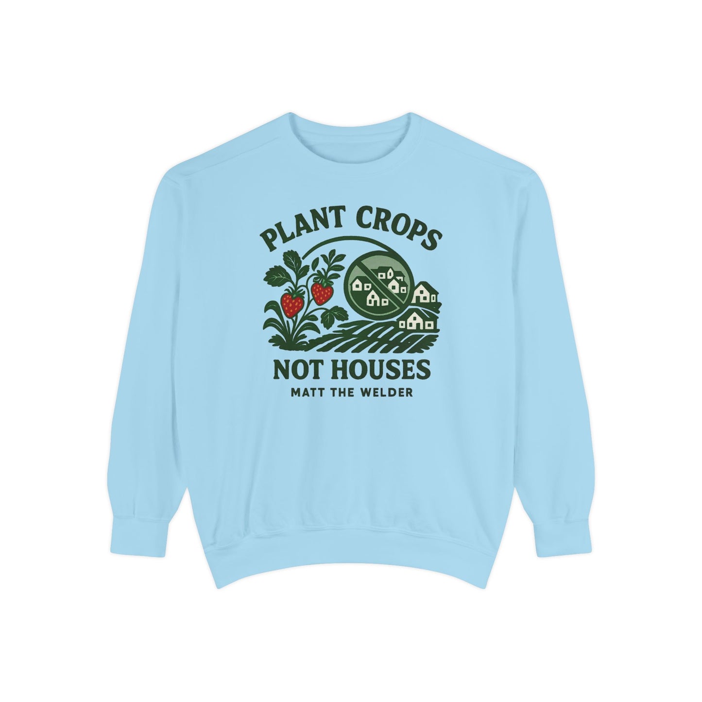 Plant Crops, Not Houses Sweatshirtš