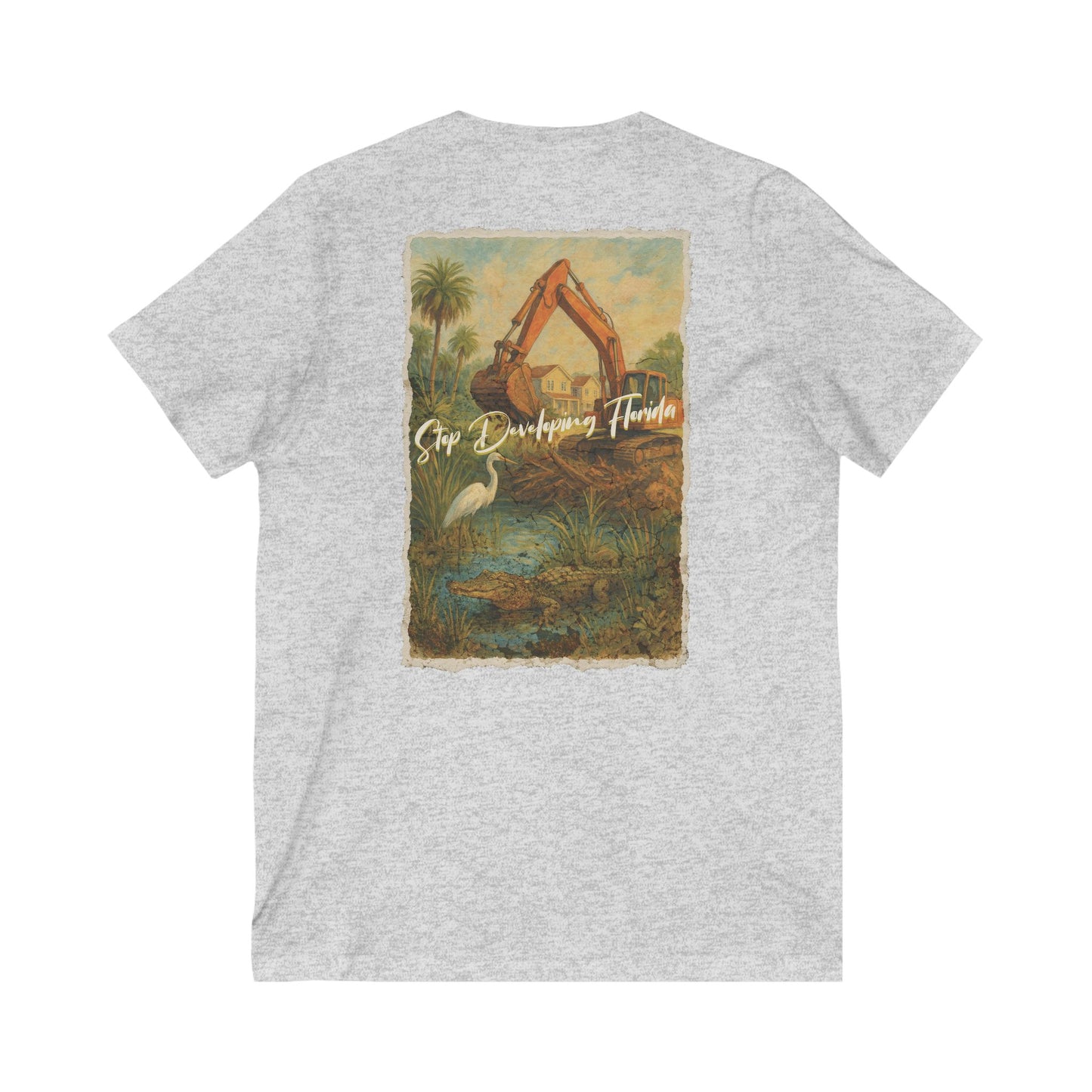 Stop Developing Florida V-Neck Tee