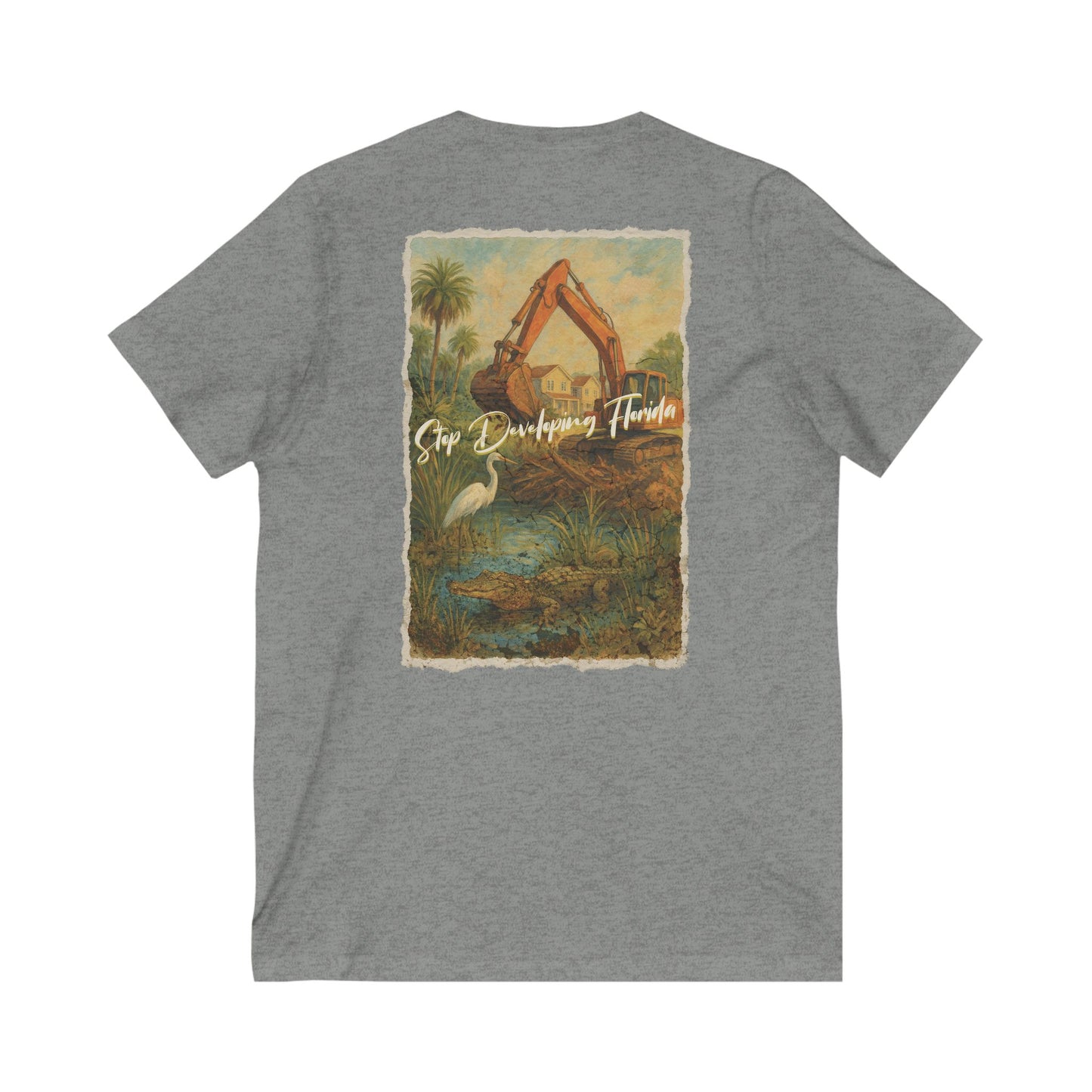 Stop Developing Florida V-Neck Tee