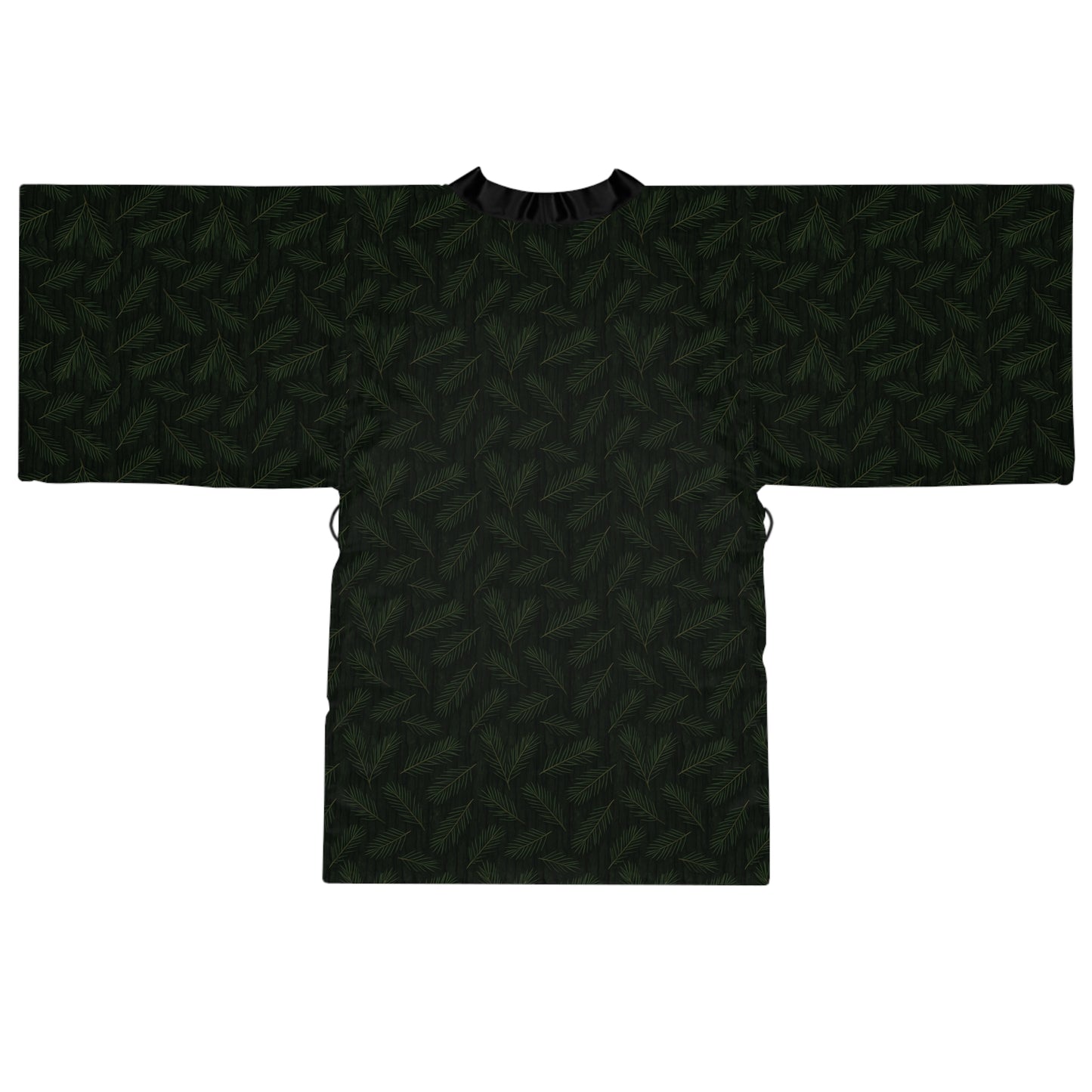 Pine Shadow Camo Satin Kimono Robe
