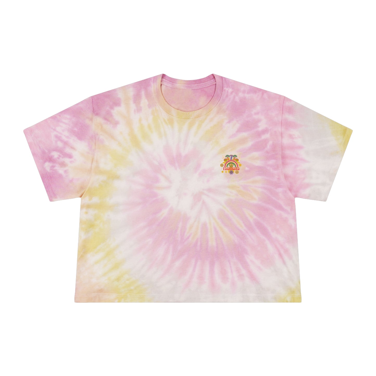 Hello Sunshine Tie-Dye Crop Tee☮️🩷
