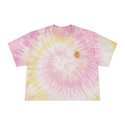 Hello Sunshine Tie-Dye Crop Tee☮️🩷
