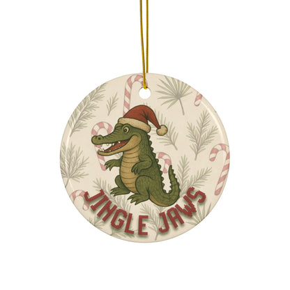 Jingle Jaws Ceramic Ornament🐊🎅