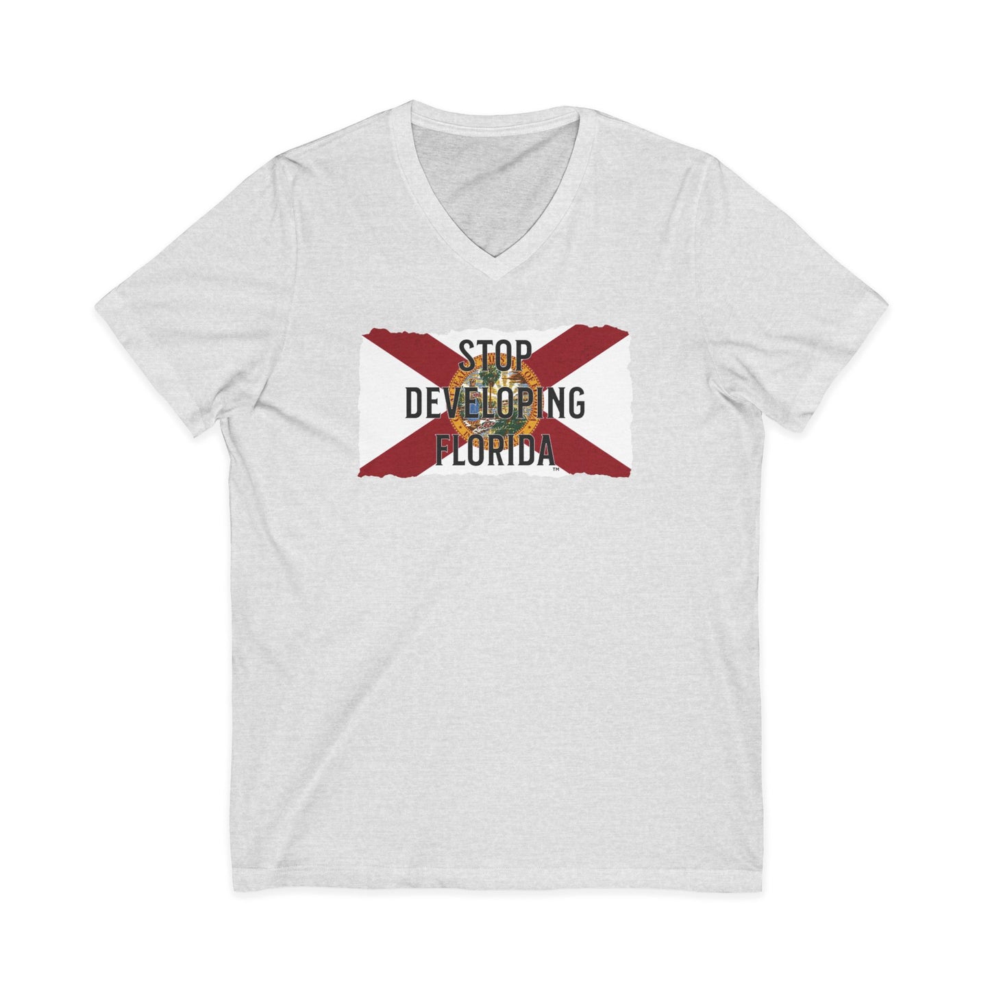 Stop Developing Florida V-Neck Tee🛑