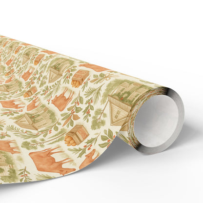 Cracker Country Christmas Wrapping Paper🍊🐄