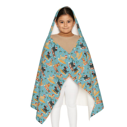 Surfin' Santa Paws Youth Hooded Towel