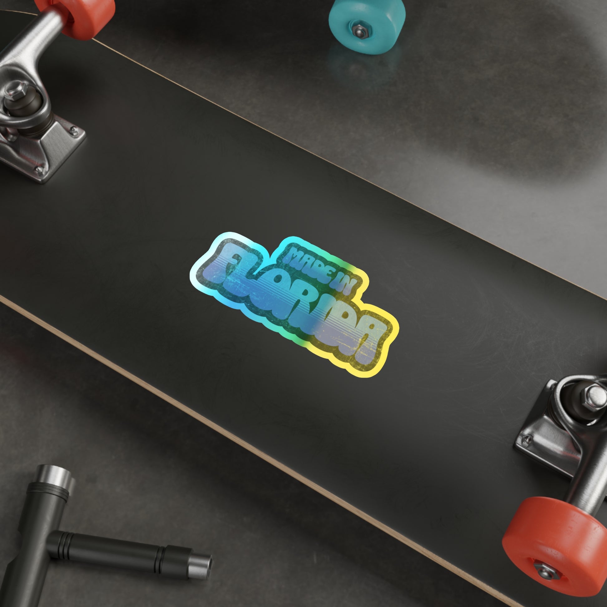 Made in Florida Holographic Vinyl - Ocean Blue - UV/Waterproof - The FloBro Show