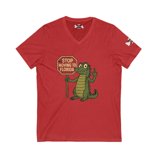 Gumbo's Last Nerve V-Neck Tee 🐊🛑 - The FloBro Show