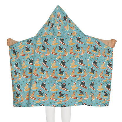Surfin' Santa Paws Youth Hooded Towel