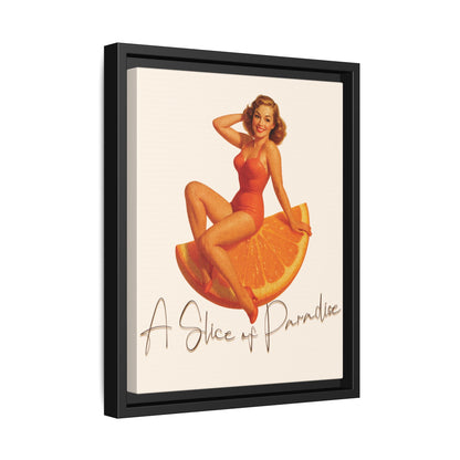A Slice of Paradise Framed Matte Canvas