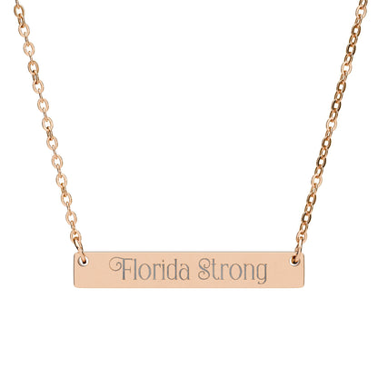 Florida Strong Horizontal Bar Necklace