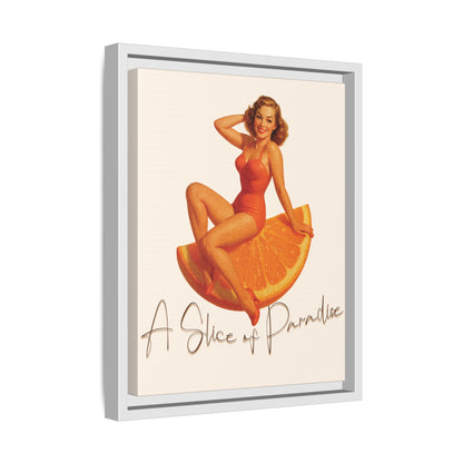 A Slice of Paradise Framed Matte Canvas