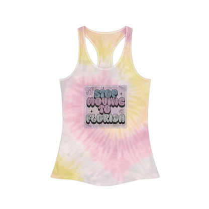 Stop Moving to Florida...But Make It Aesthetic Tie-Dye Racerback Tank