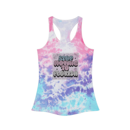 Stop Moving to Florida...But Make It Aesthetic Tie-Dye Racerback Tank