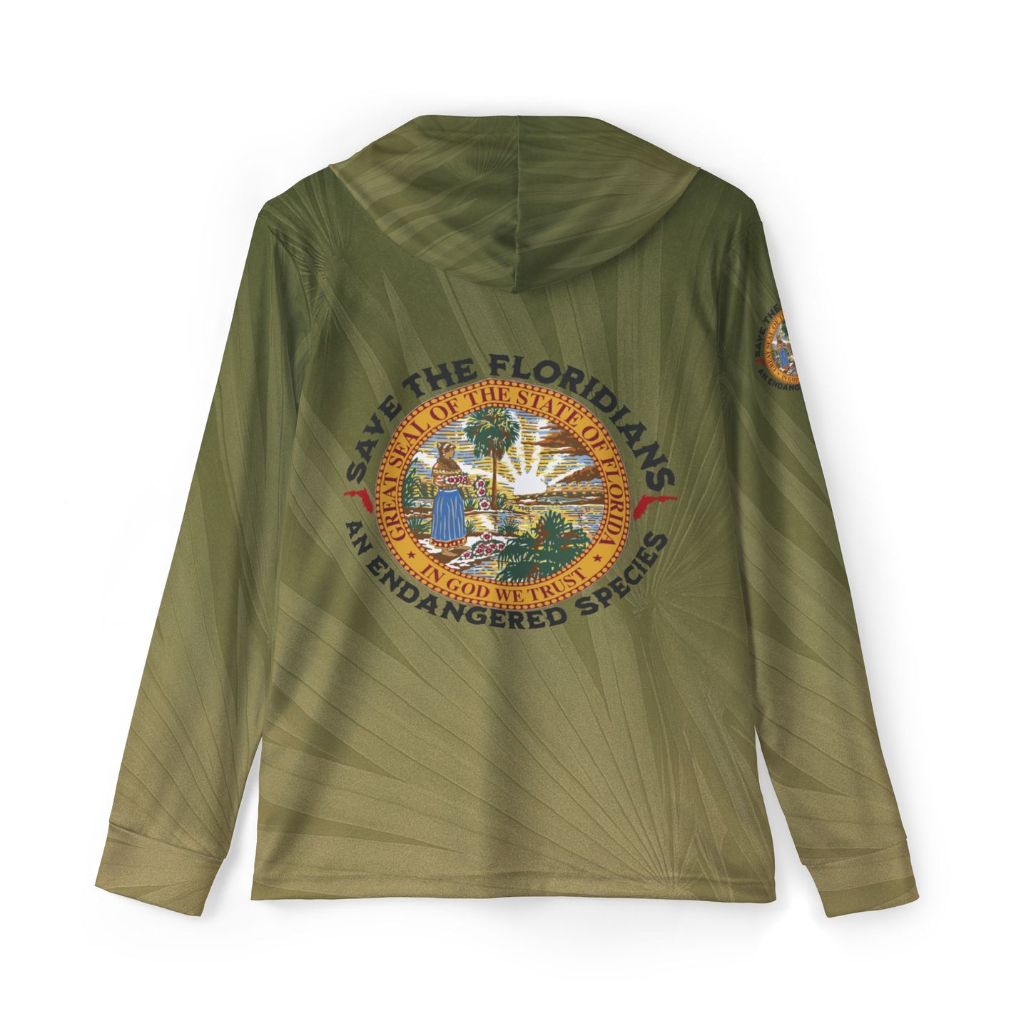 🌴 Save the Floridians: Palmetto Fade UPF 50+ Performance Hoodie 🐊