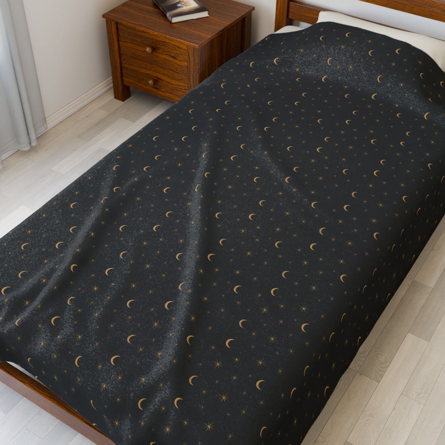 Midnight Stardust Plush Blanket