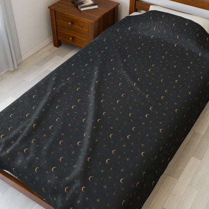 Midnight Stardust Plush Blanket