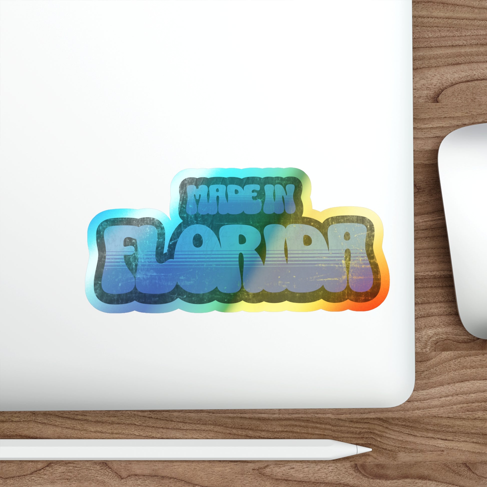 Made in Florida Holographic Vinyl - Ocean Blue - UV/Waterproof - The FloBro Show