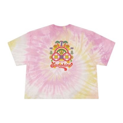 Hello Sunshine Tie-Dye Crop Tee☮️🩷