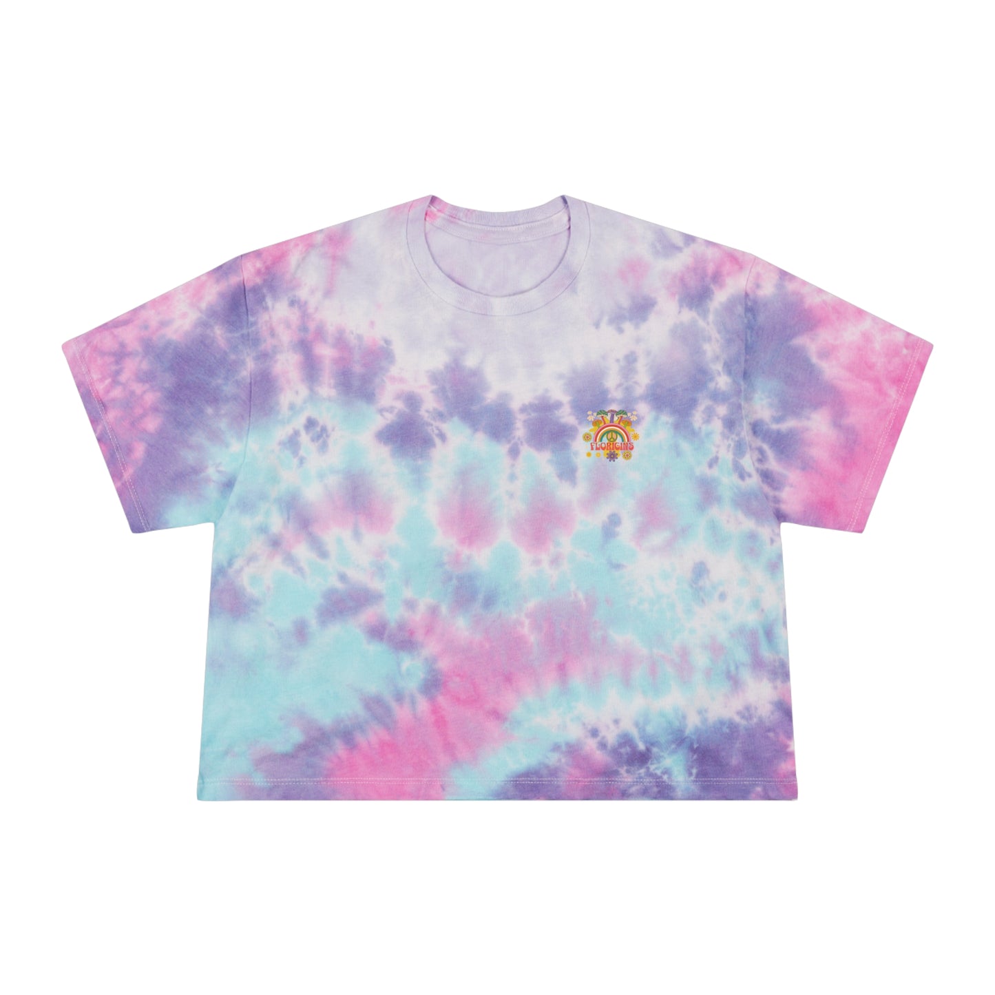 Hello Sunshine Tie-Dye Crop Tee☮️🩷