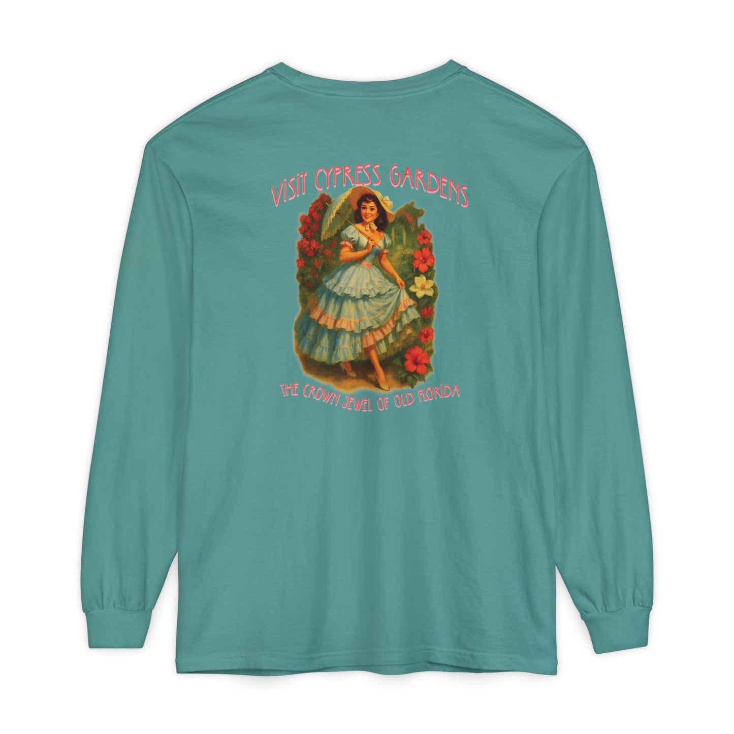 Vintage Cypress Gardens Long Sleeve Tee🌺🌿