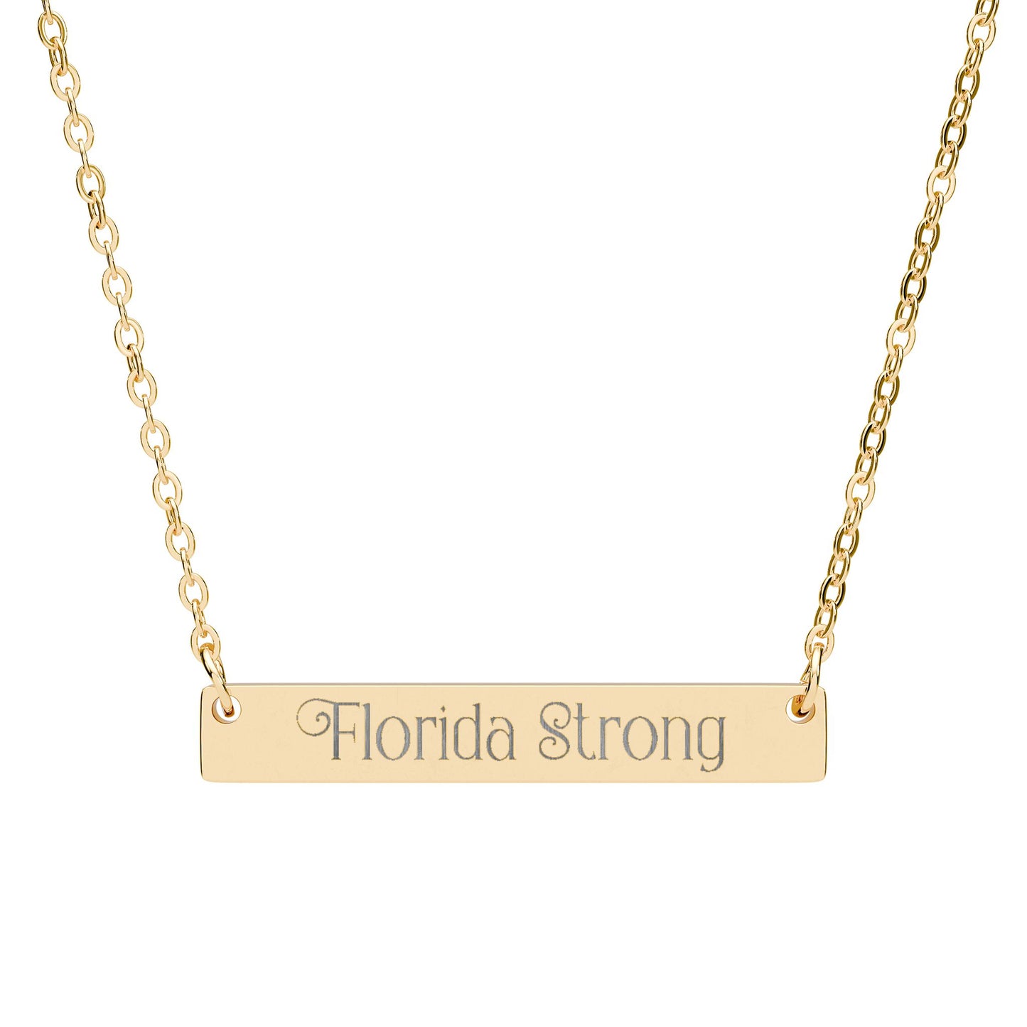 Florida Strong Horizontal Bar Necklace