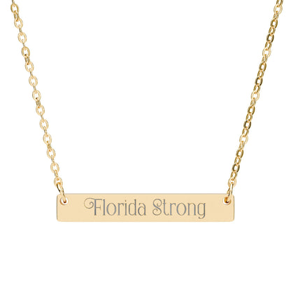 Florida Strong Horizontal Bar Necklace