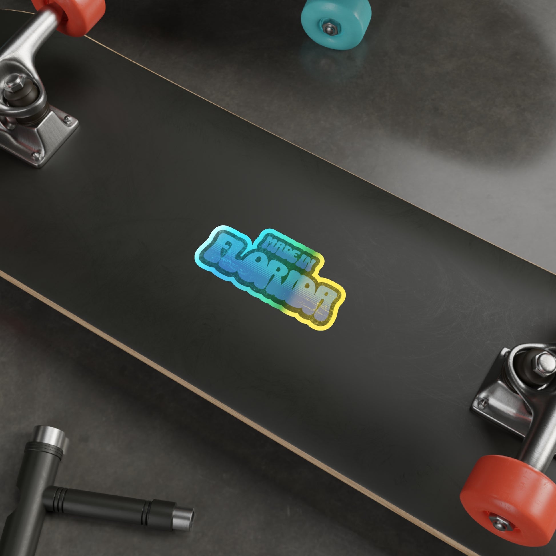 Made in Florida Holographic Vinyl - Ocean Blue - UV/Waterproof - The FloBro Show