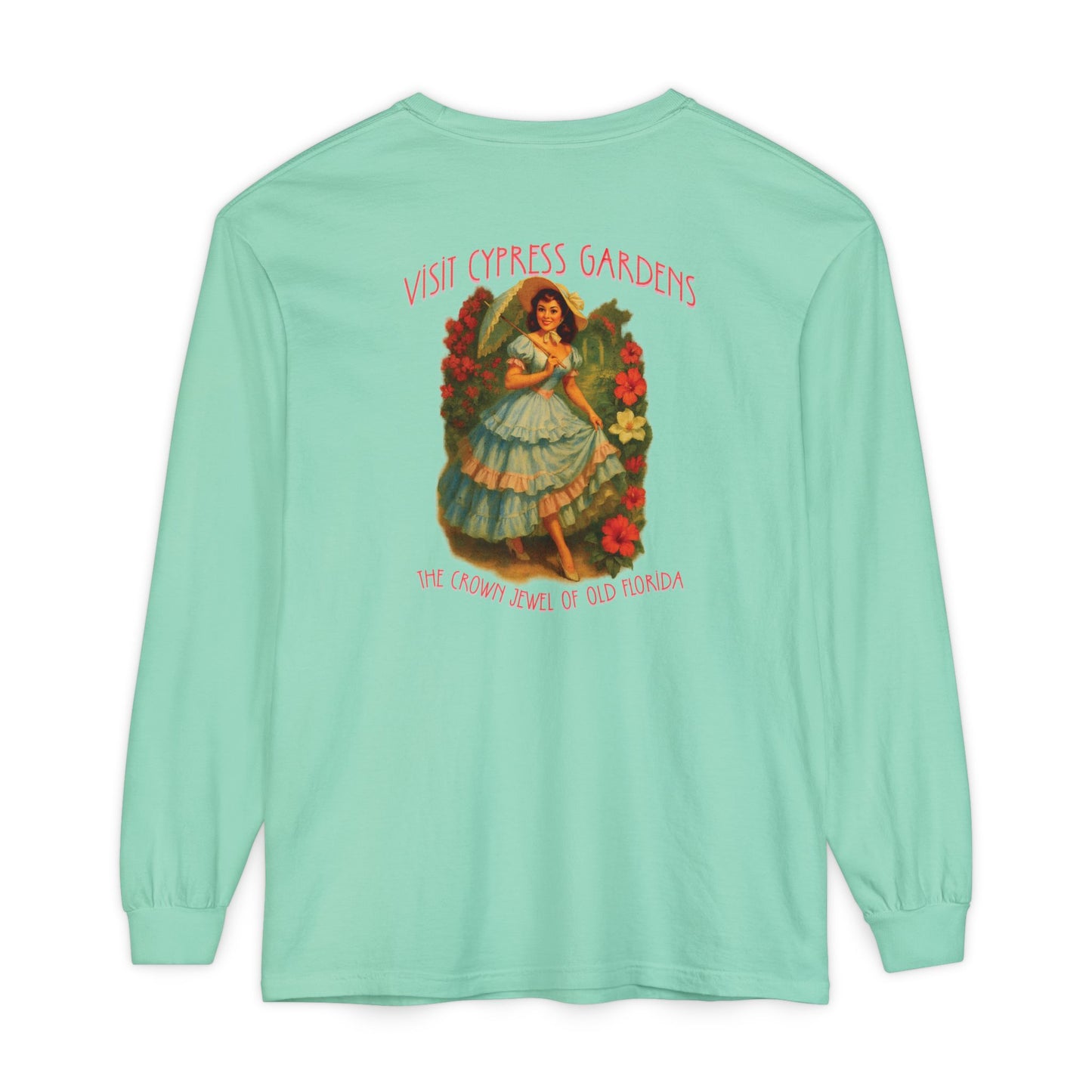 Vintage Cypress Gardens Long Sleeve Tee🌺🌿