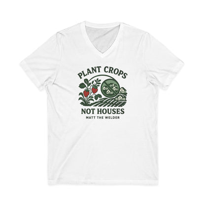 Plant Crops, Not Houses V-Neck🍓