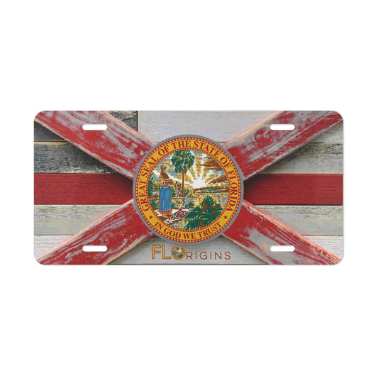 Red Line of Courage License Plate - The FloBro Show
