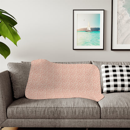 Candy Cane Swirl Sherpa Throw Blanket