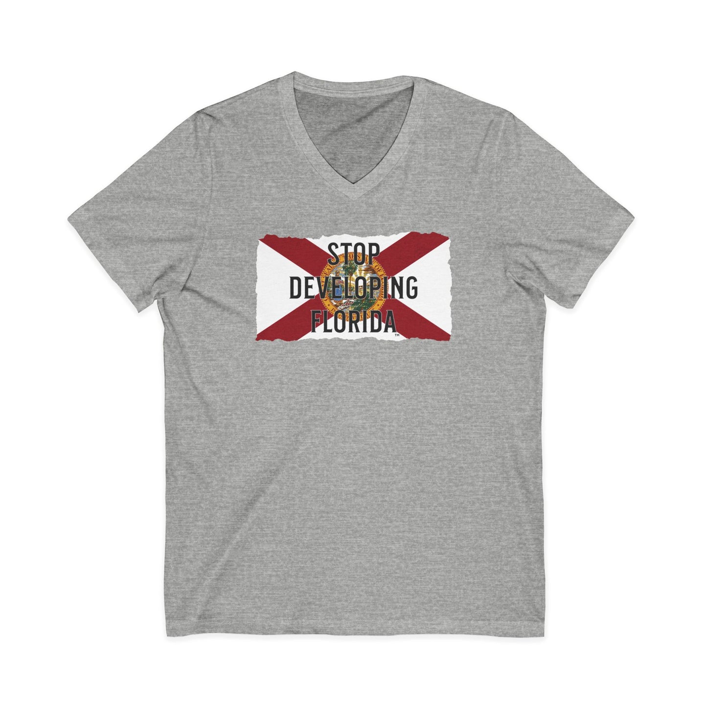 Stop Developing Florida V-Neck Tee🛑