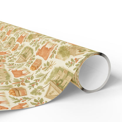 Cracker Country Christmas Wrapping Paper🍊🐄