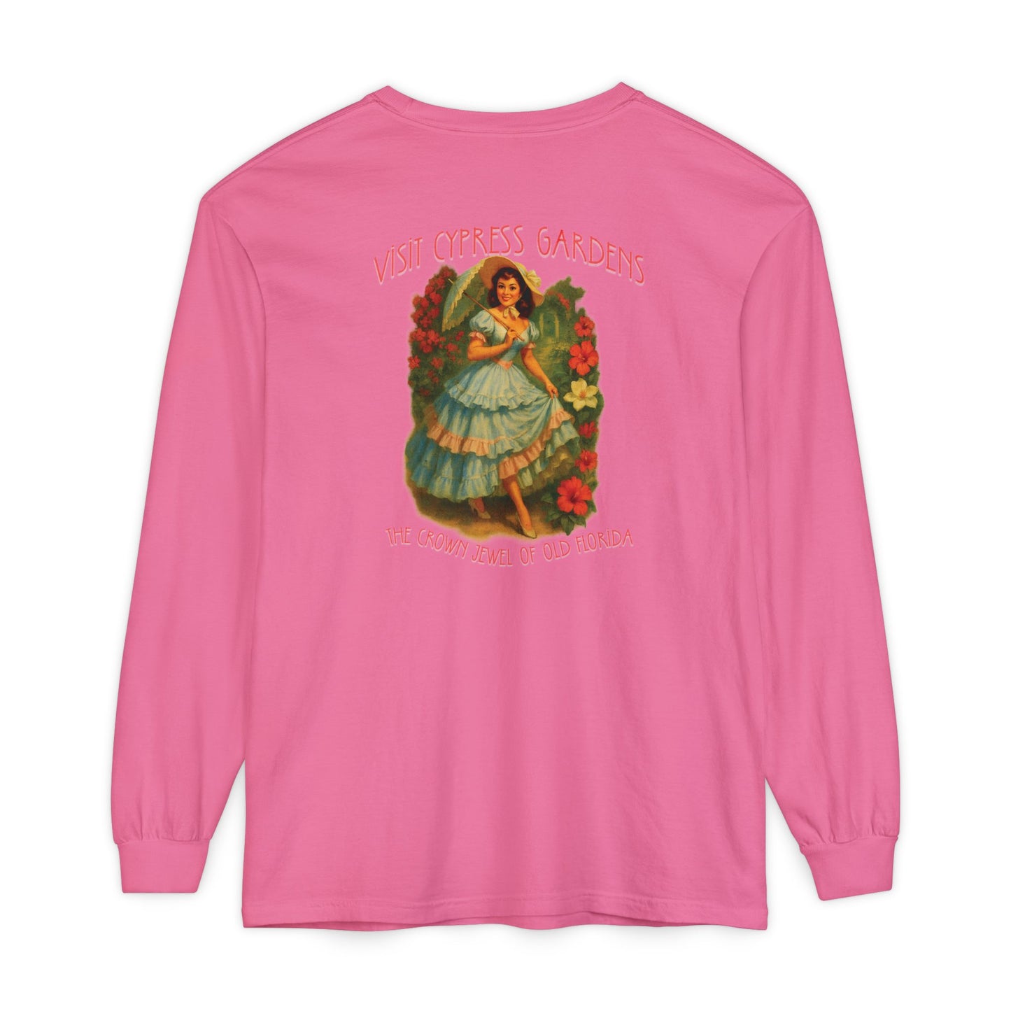 Vintage Cypress Gardens Long Sleeve Tee🌺🌿