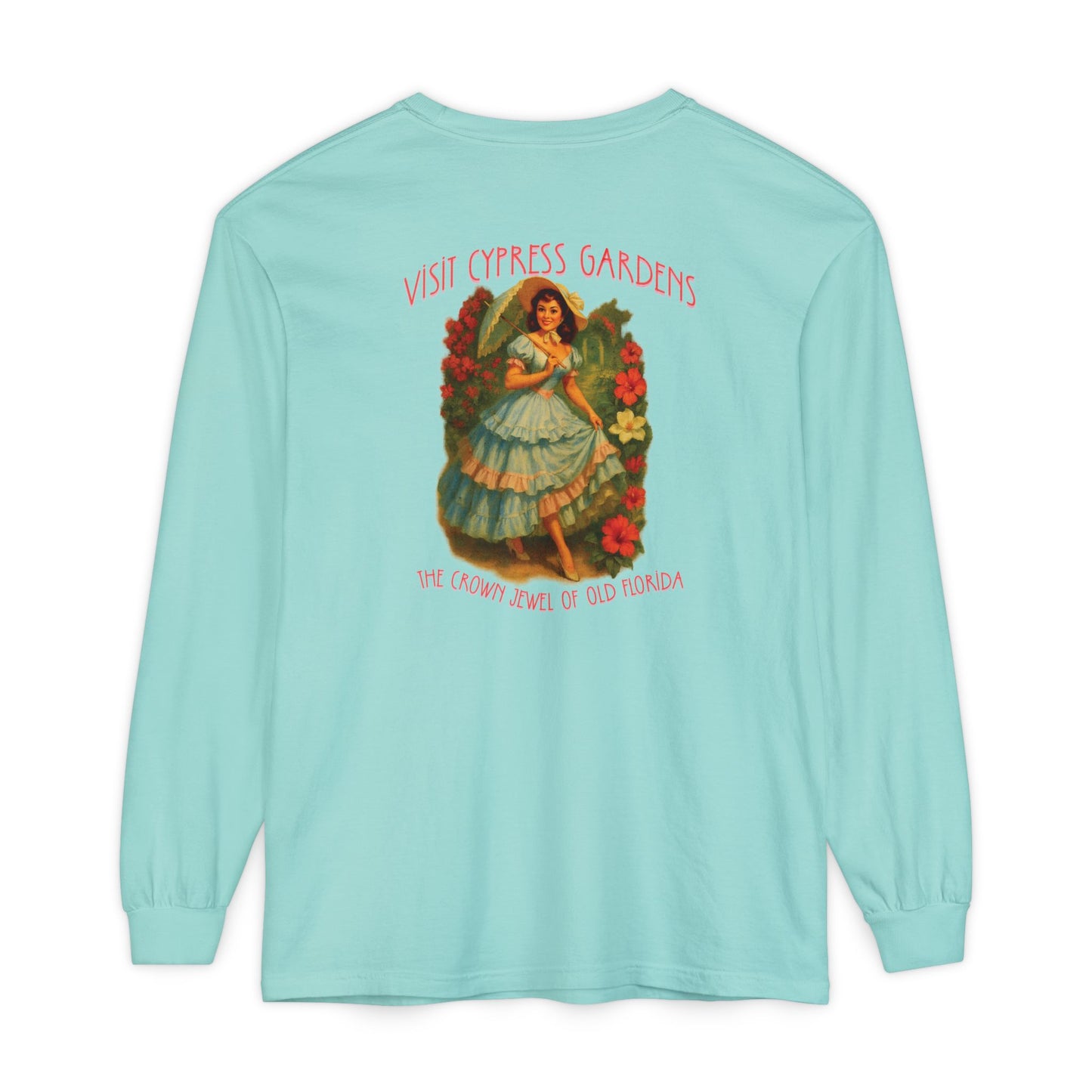 Vintage Cypress Gardens Long Sleeve Tee🌺🌿