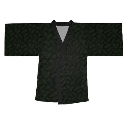 Pine Shadow Camo Satin Kimono Robe