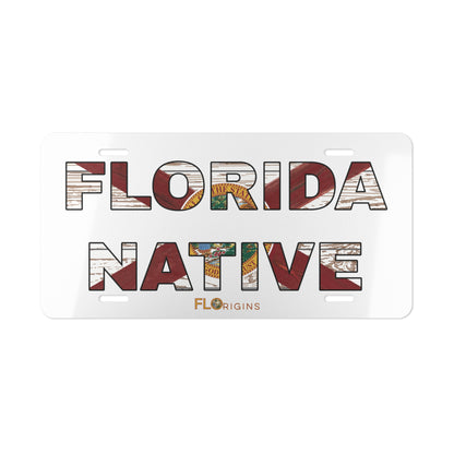Florida Native License Plate - White