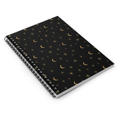 Midnight Stardust Spiral Notebook